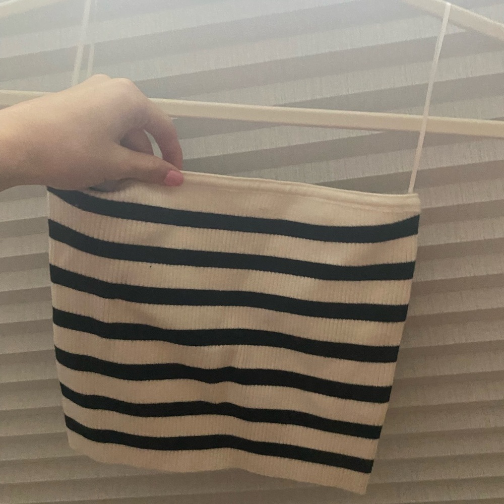 Edikted Lexi ribbed tube top in black and white
